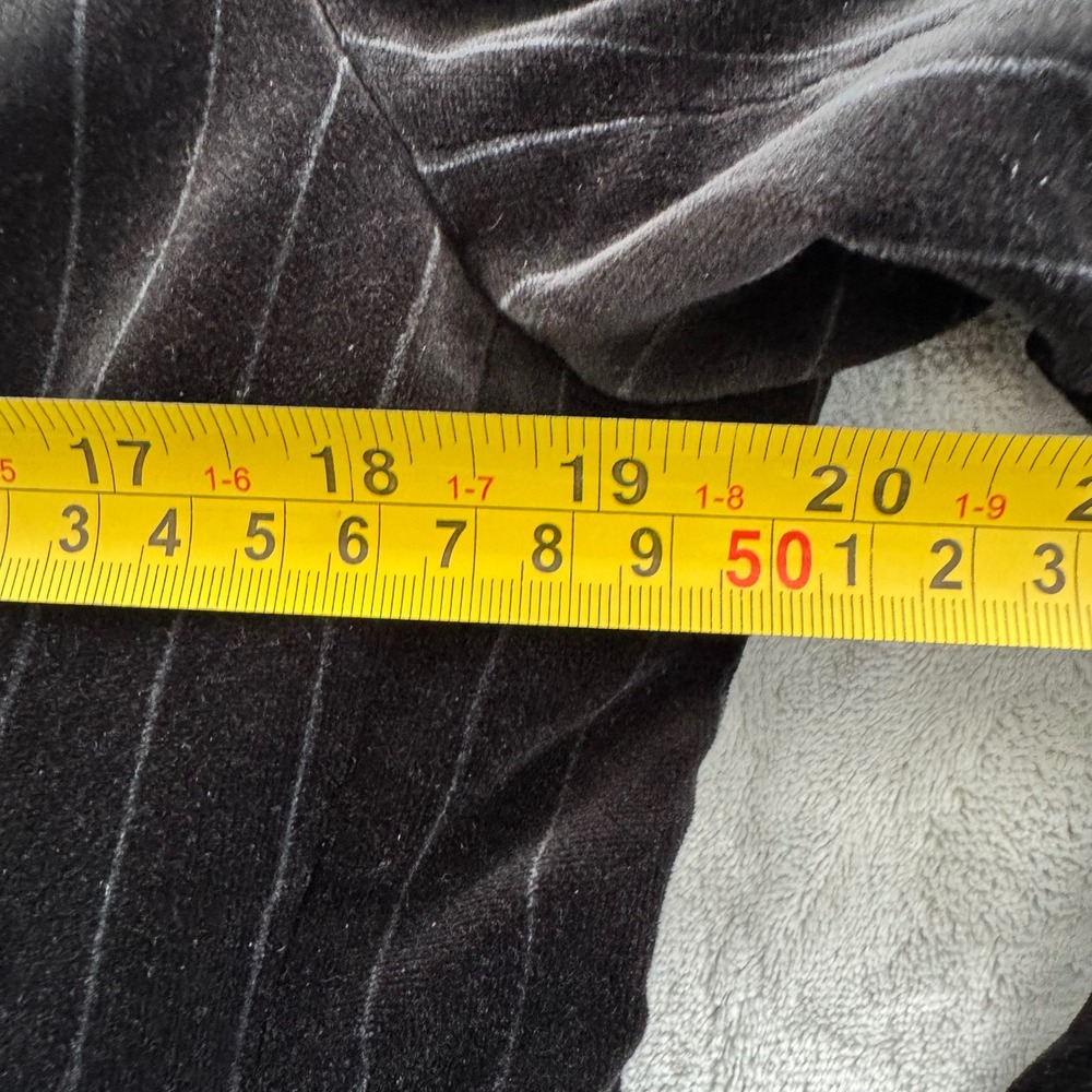 J.Crew Womens Black Pinstripe Velvet Blazer Jacket 3-Button Size 14 RN77388 - Picture 10 of 14